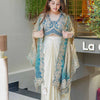 Indowestern Dhoti Set with Bandhani Print Shrug for Women