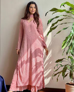 Georgette Chikankari Kurta Pant Set for Women