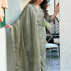 Rayon Printed Kurti Pant Set With Cotton Blend Dupatta For Women