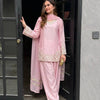 Embroidered Sequence Kurta Farshi Pant Dupatta Set for Women