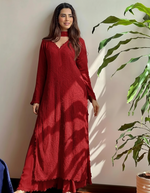 Georgette Chikankari Embroidered Kurta Pant & Dupatta Set for Women